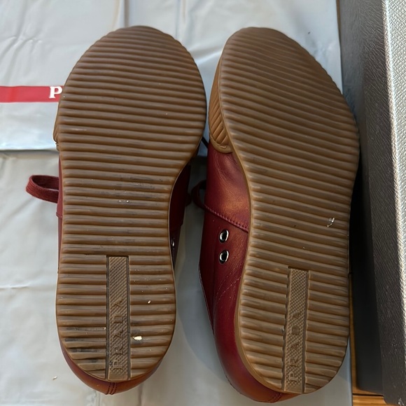 Prada Burgundy Women's Sneakers - Picture 3 of 16